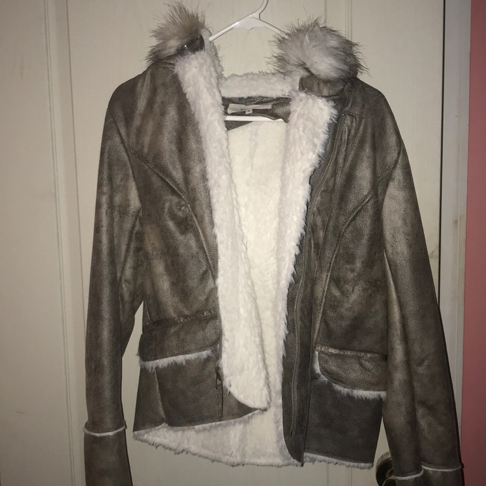 Zip up Faux Fur Jacket